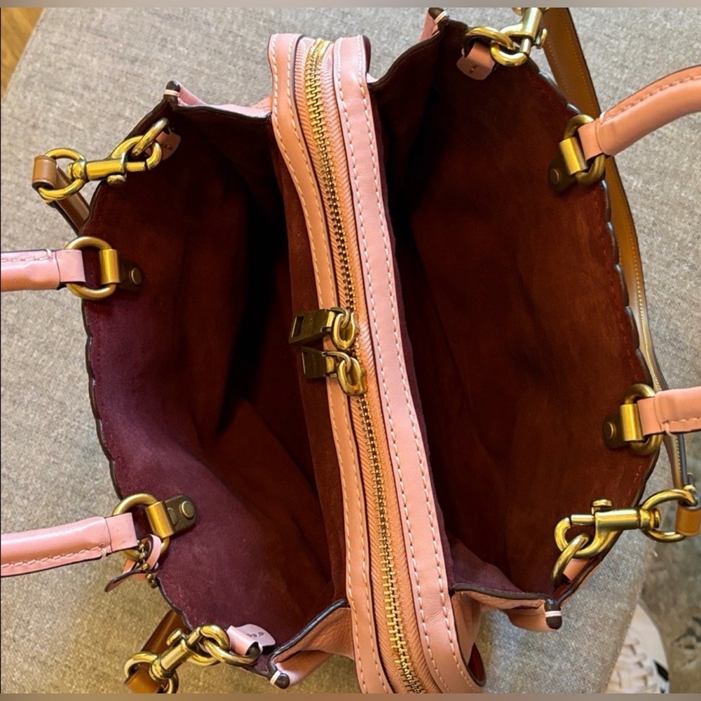 Coach 1941 Rogue 31 in Peony Pink With Roses & Rivets - Picture 9 of 12